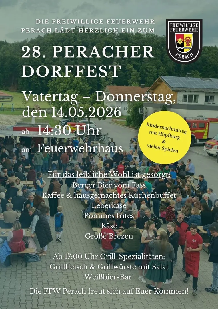 Dorffest der Freiwilligen Feuerwehr Perach am 14.05.26
