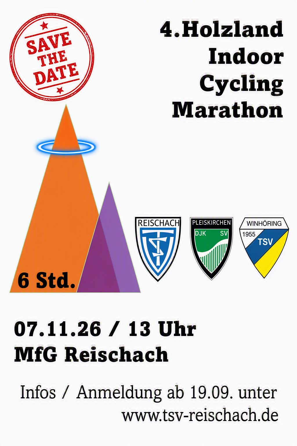 Save the date - 4. Holzland Indoor Cycling Marathon