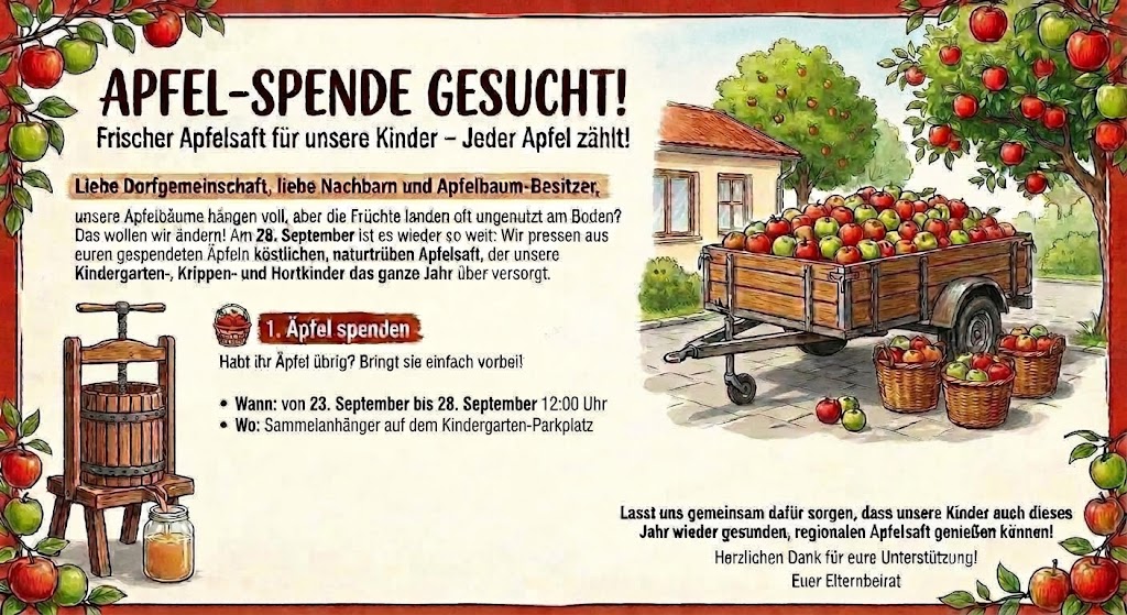 Apfel-Spenden-Gesucht!
