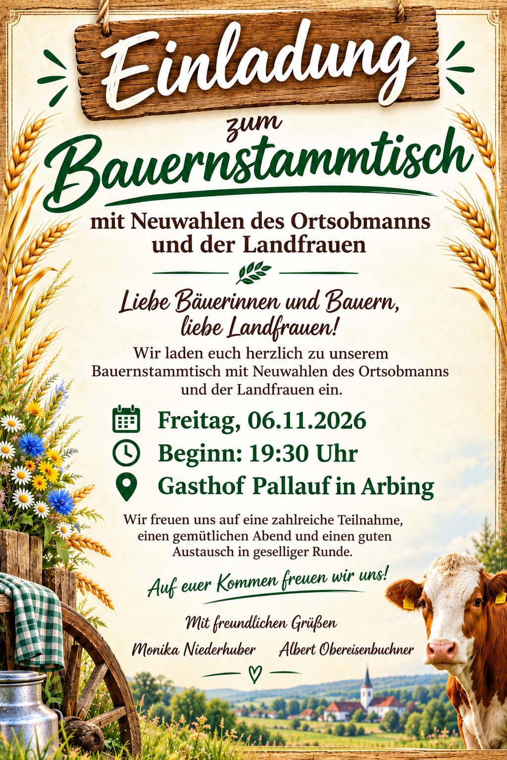 Bauernstammtisch mit Neuwahlen