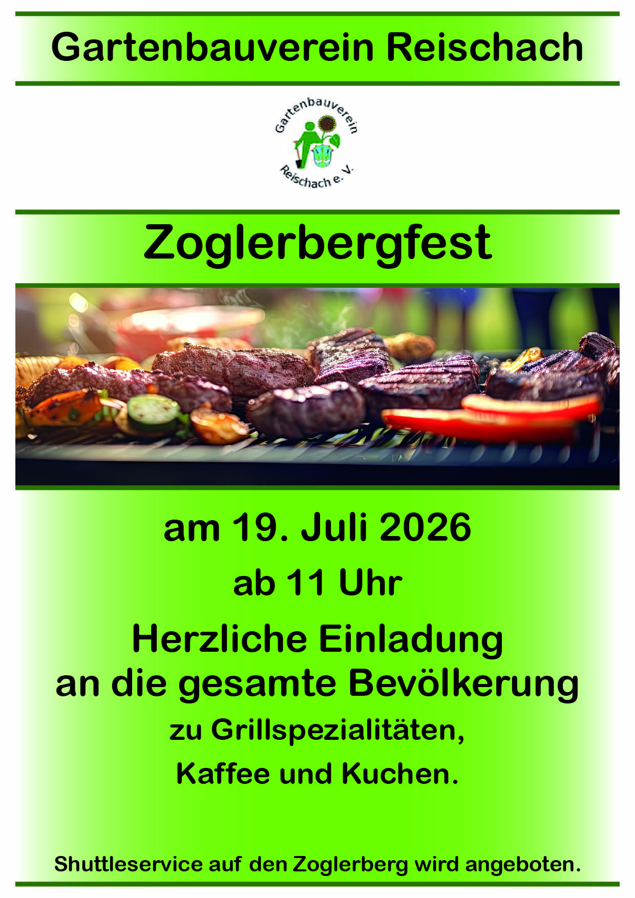Gartenbauverein lädt die gesamte Bevölkerung zum Zoglerbergfest