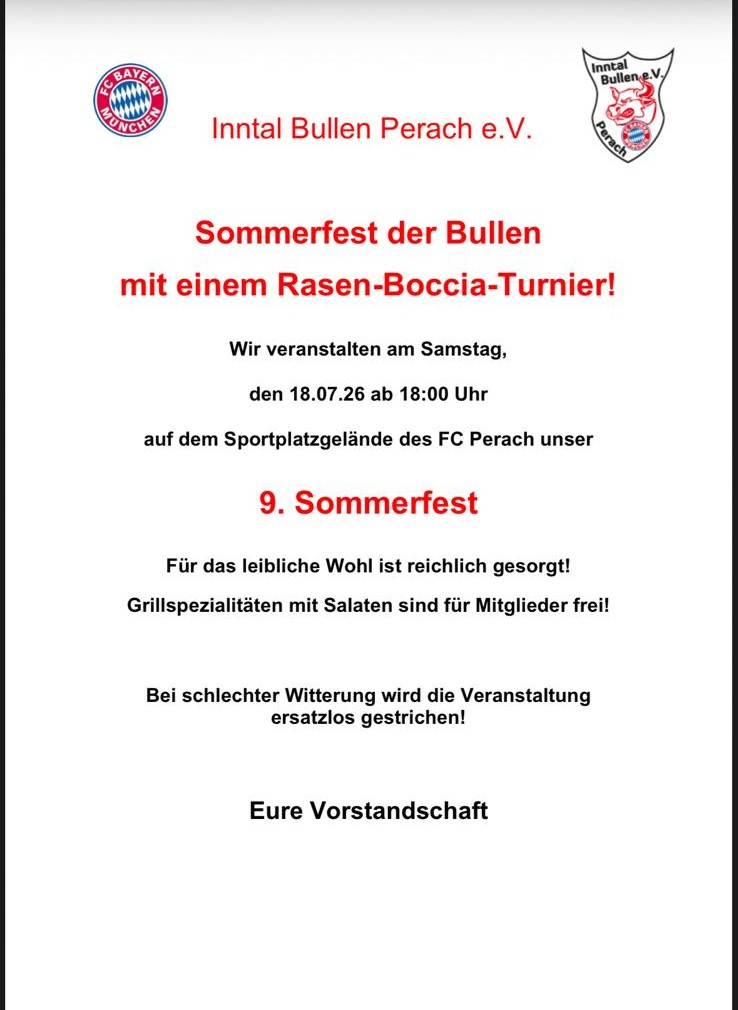Sommerfest Inntal Bullen 