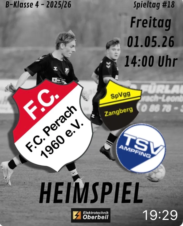  Fr. 01.05.26 Beginn 14:00  Im Anschluss spielt die A  Jug  gegen JFG Holzland 2 