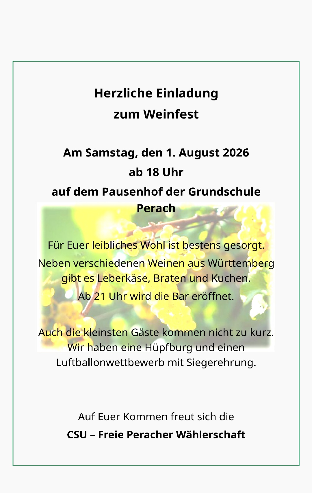Peracher Weinfest