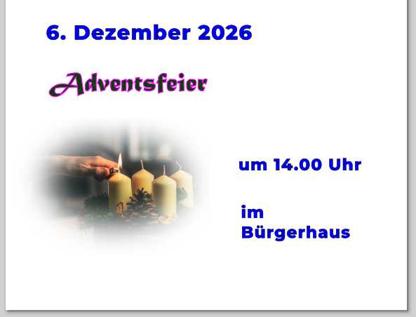Adventsfeier 2026