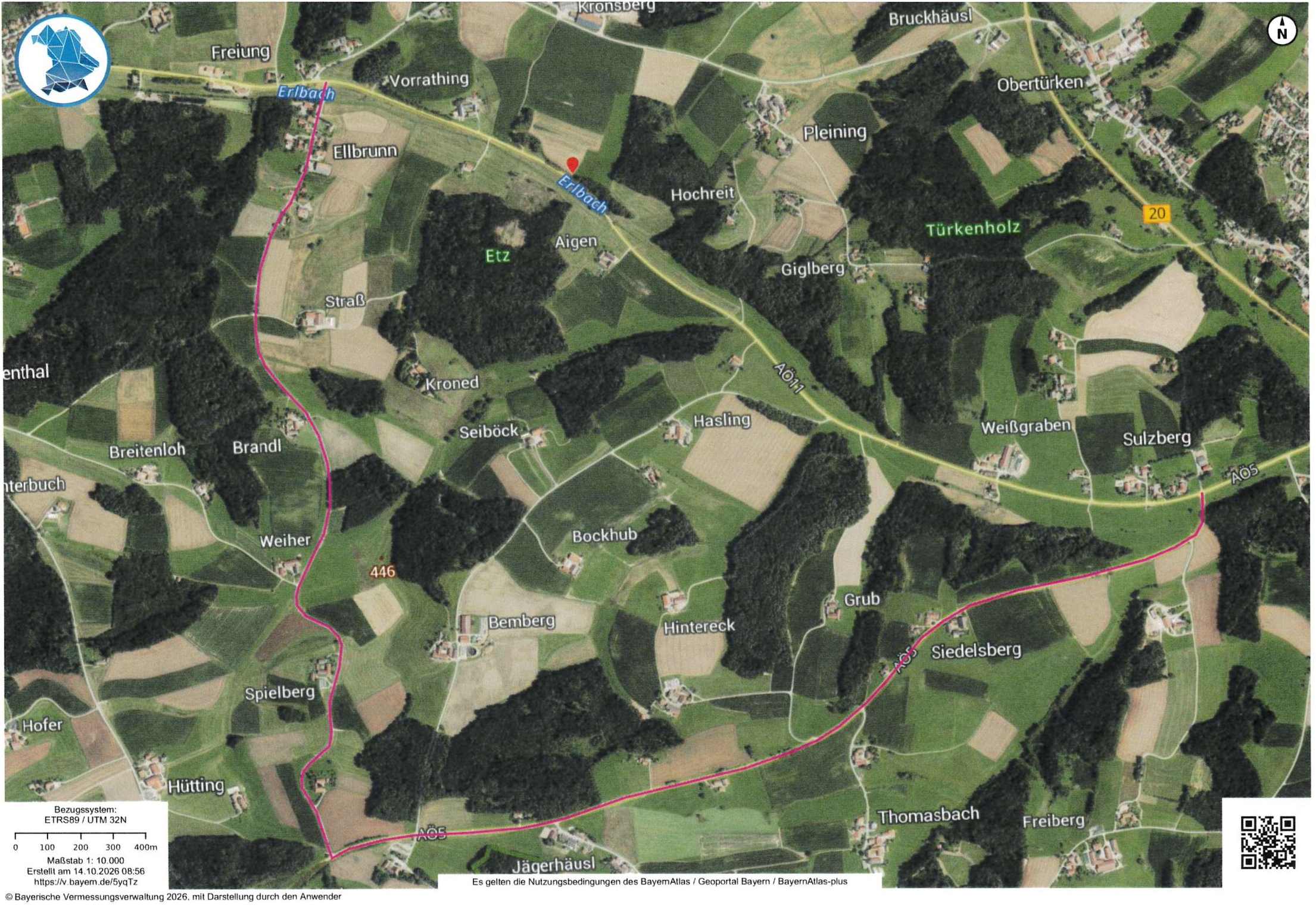 Straßensperrung der Kreisstraße AÖ 11 - zwischen Aigen und Vorrathing