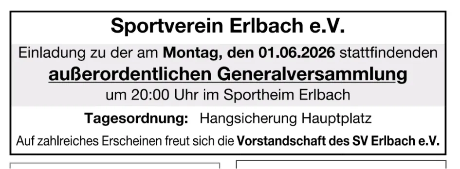 Außerordentliche Generalversammlung