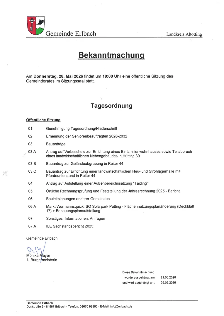Gemeinderatssitzung