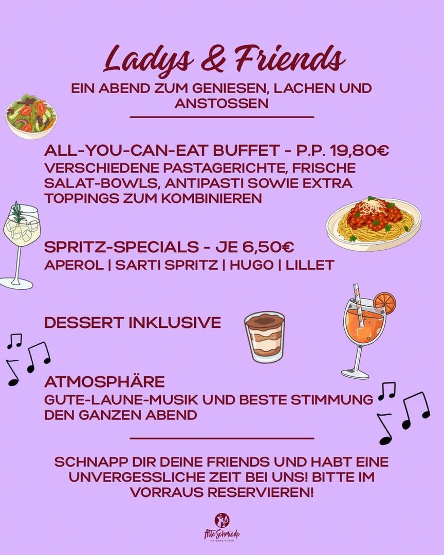 Ladys & Friends Abend Alte Schmiede Dettelbach mit all you can eat 