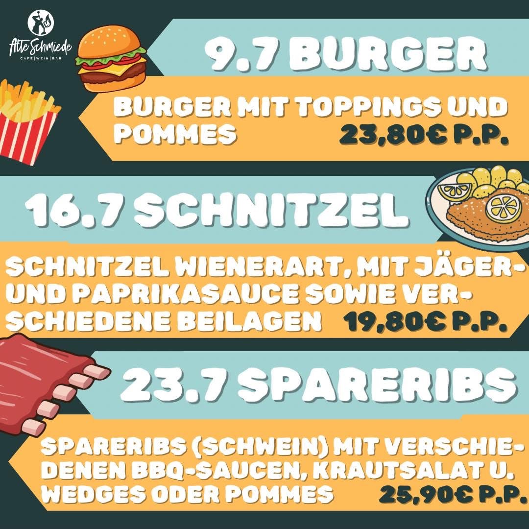 „Schnitzel“ All-you-can-eat in der Alten Schmiede
