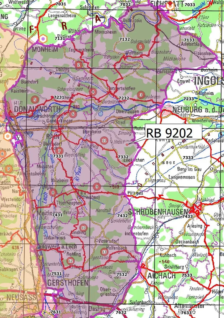 Bevorstehende Höhenmessungen durch das Landesamt für Digitalisierung, Breitband und Vermessung