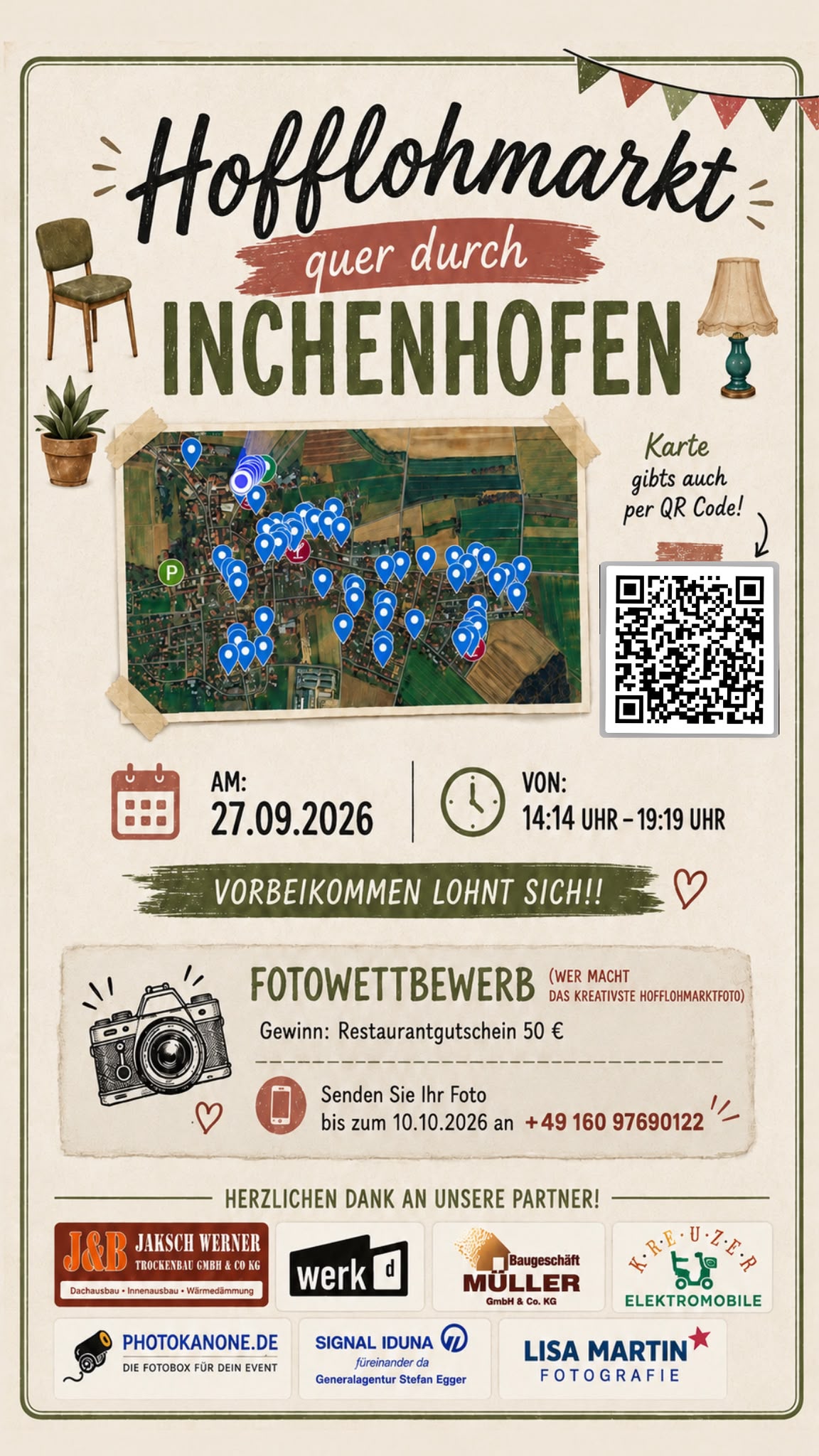 Hofflohmarkt in Inchenhofen am 27.09.2026