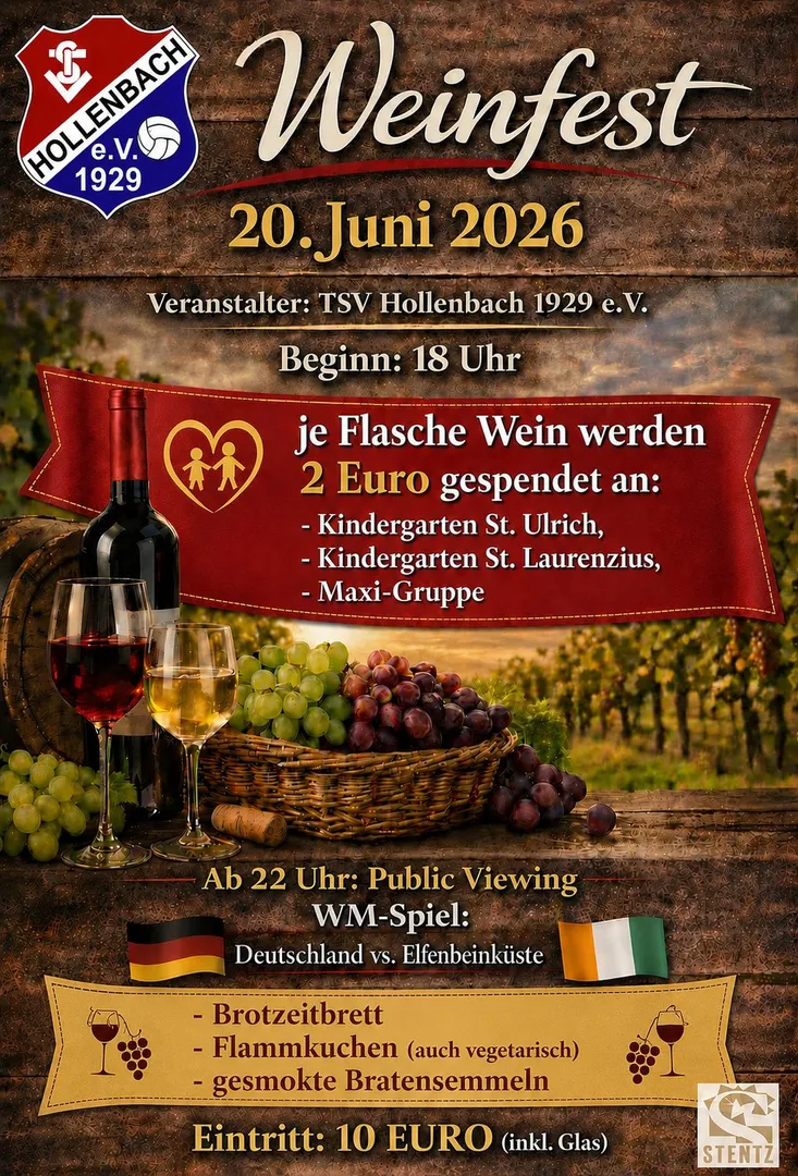 Weinfest des TSV Hollenbach am 20.06.2026