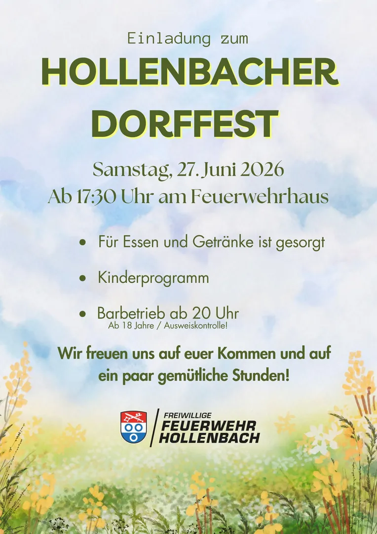 Hollenbacher Dorffest am 27.06.2026