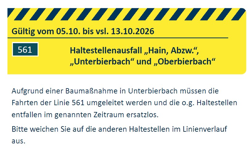 Haltestellenausfall