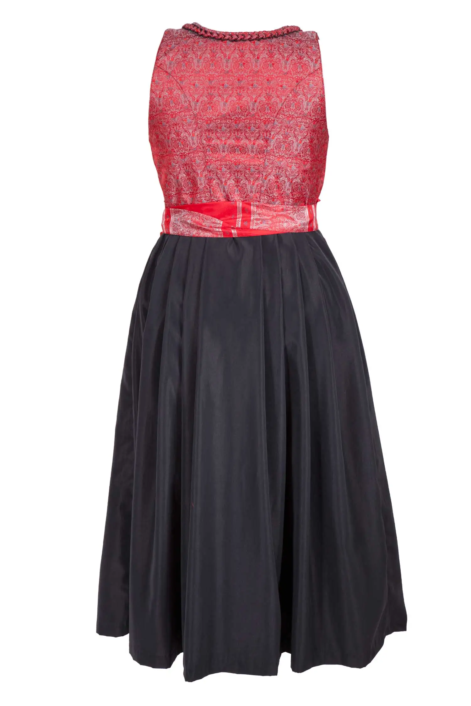 Langes Dirndl Lisa in leuchtendem rot hinten xxl