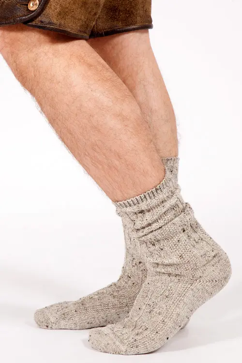 Herren Trachtensocken in natur melange dunkel 
