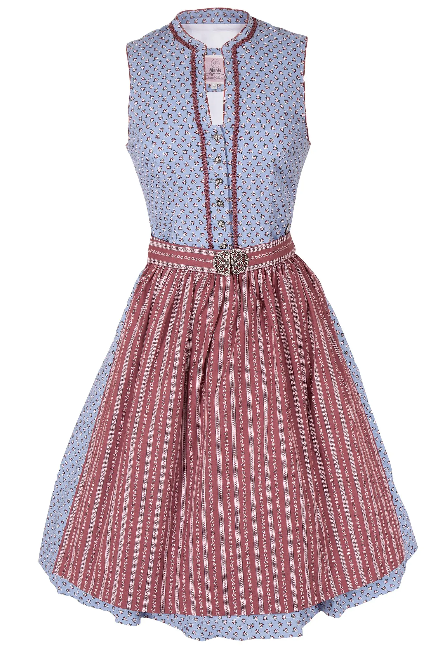 mini-dirndl-baumwolle-hellblau-3081-0061-bl4-19-07a-2385-a Mini Dirndl Sabella hochgeschlossen in hellblau