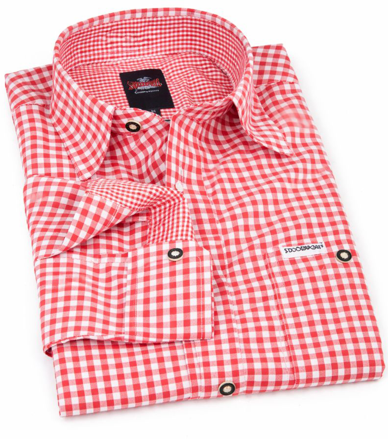 Trachtenhemd Campos von Stockerpoint in Rot Stockerpoint Trachtenhemd MOdell Campos in Rot