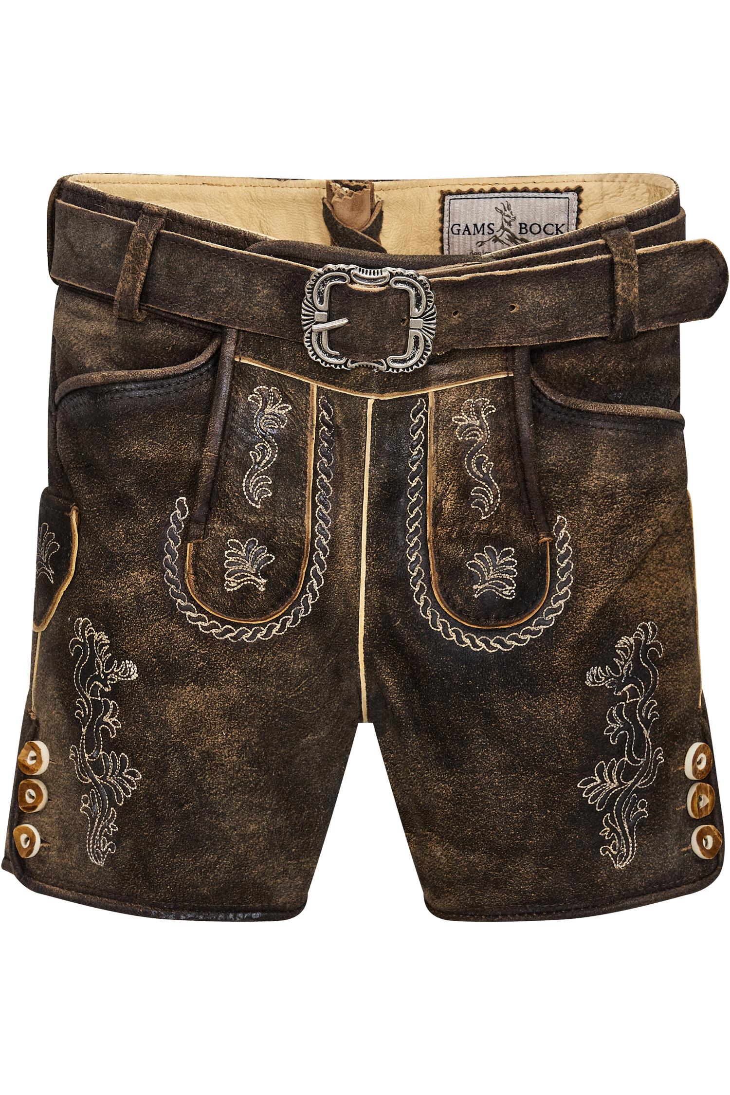 Kinderlederhose Finnick von Gamsbock in Mittelbraun Kinderlederhose Finnick von Gamsbock in Braun