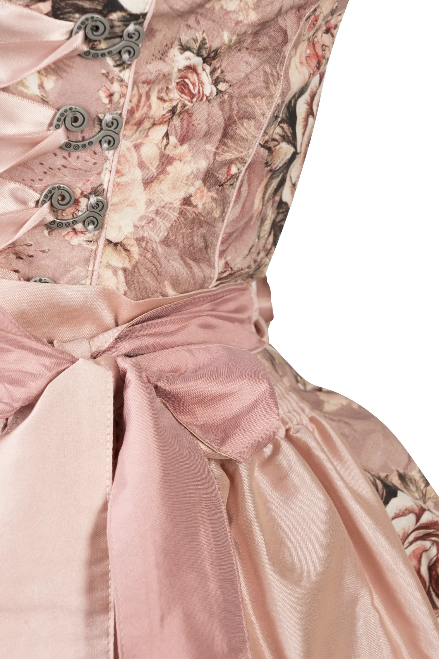 Dirndl Delphine mit floralem Muster Detail Mieder