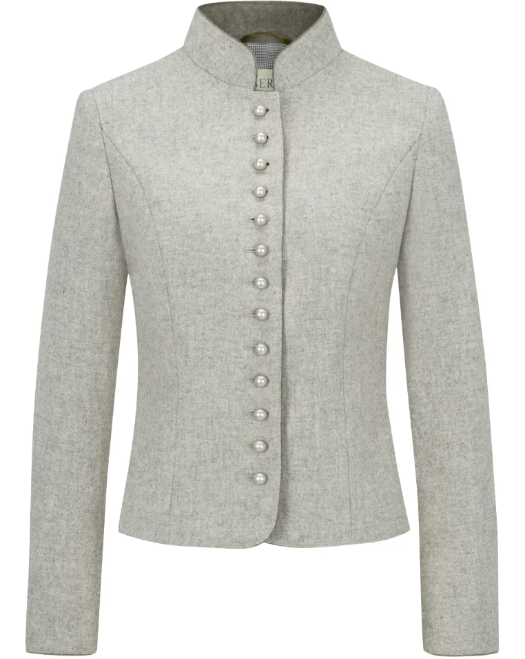 Damenlodenjanker Leonie/Lara in beige von Kaiseralm geknöpfte beige Strickjacke