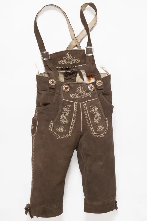 4713-1012-br8-16-06g-9825-b Kinder Lederhose als Kniebundhose mit Träger 2