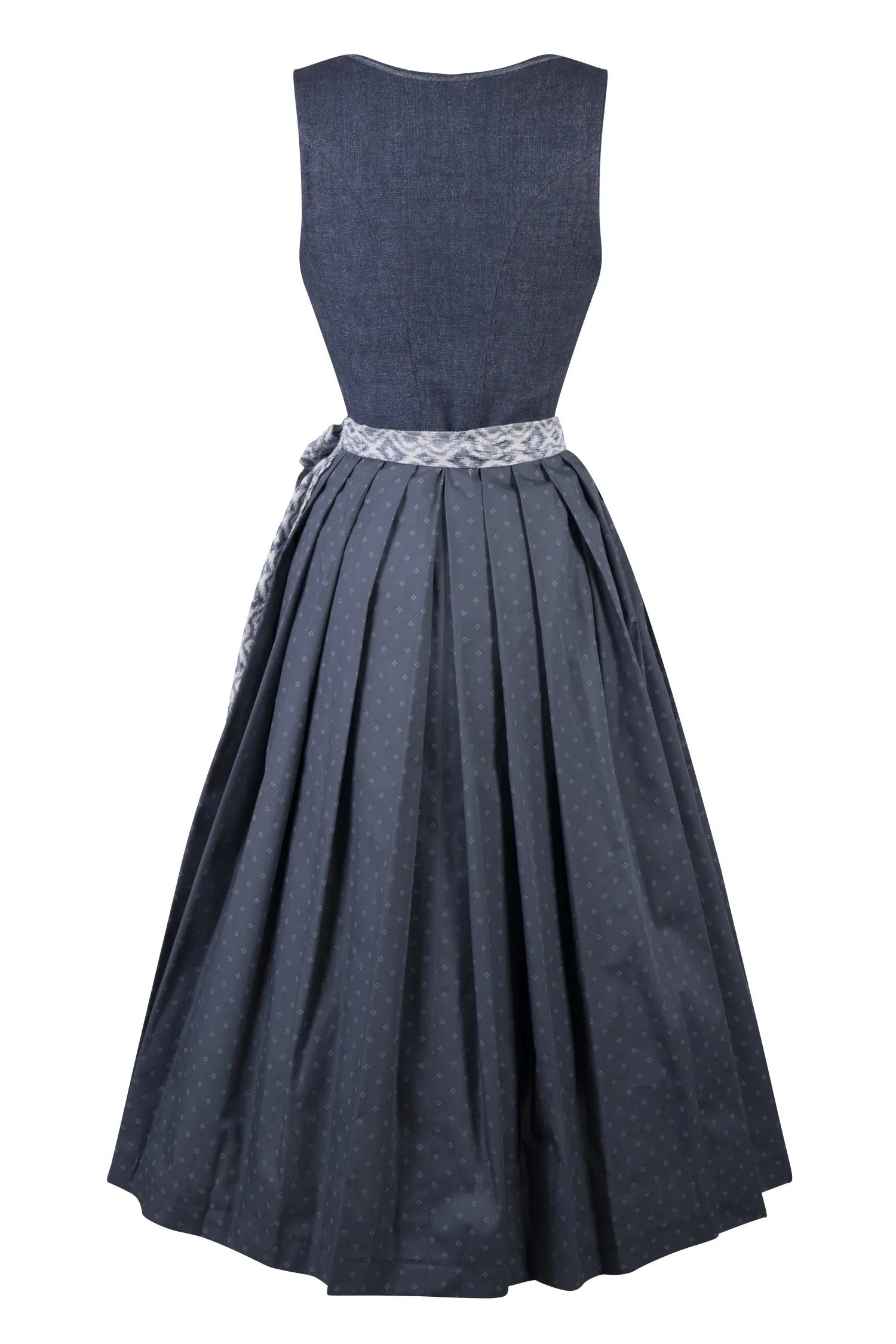 3045-1218-bl8-24-04-1804805 Dirndl Pillersee in Dunkelblau Rückansicht