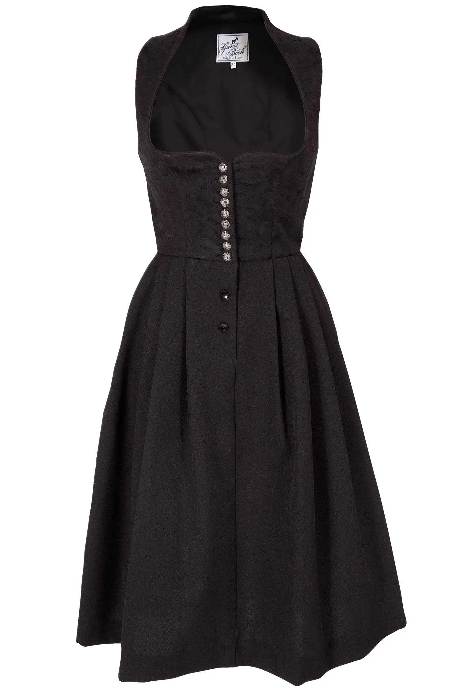 Gastrodirndl Nicki-Maria in schwarz ohne Schürze
