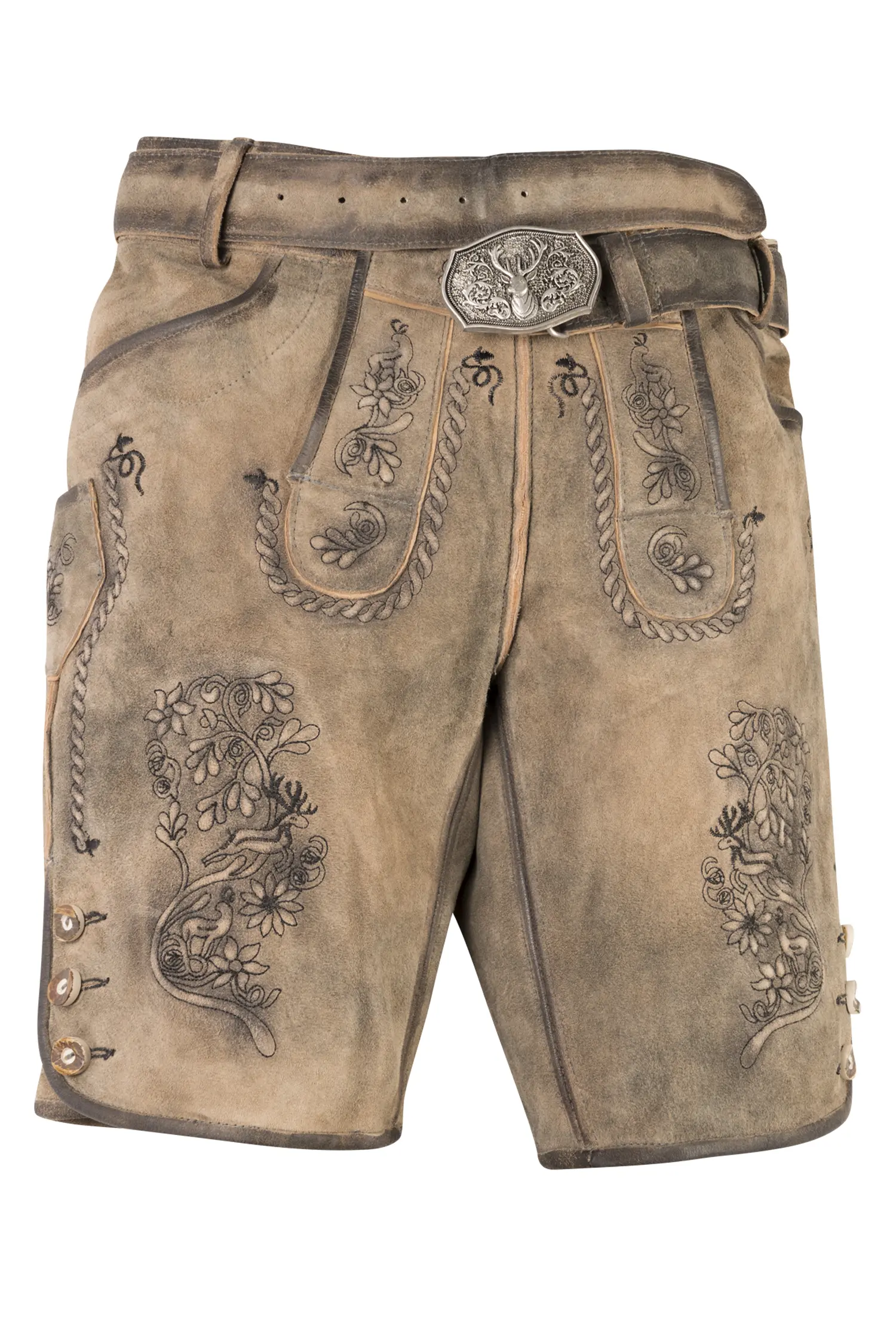 Kurze Lederhose Mittelberg in hellbraun