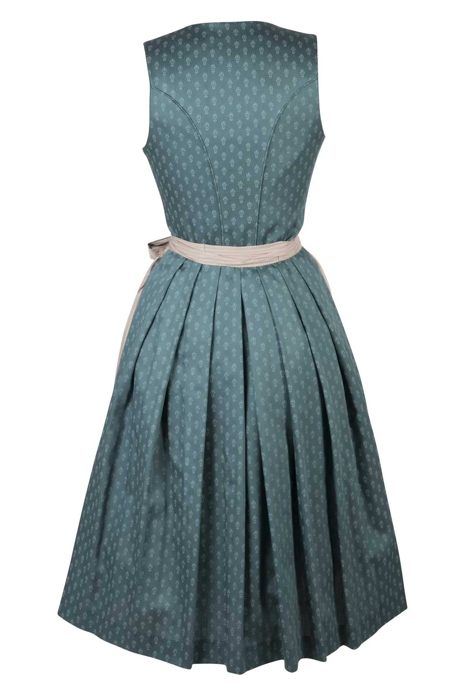 Dirndl Manuela in petrol / cappucino - Rückansicht