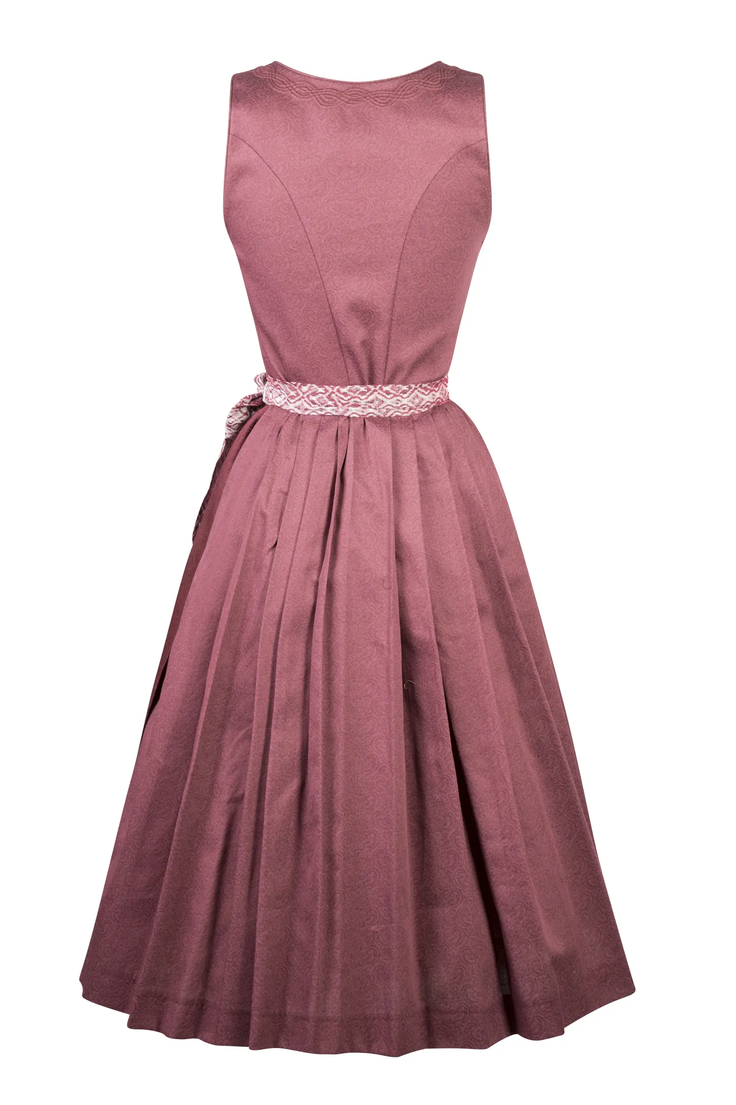 Dirndl Birgitt in Bordeaux Rückansicht
