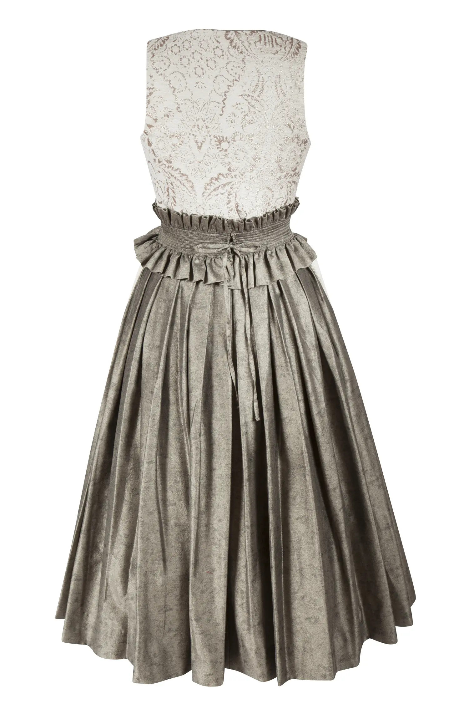 Sportalm Dirndl in creme mit extra Taillengürtel - Rückansicht