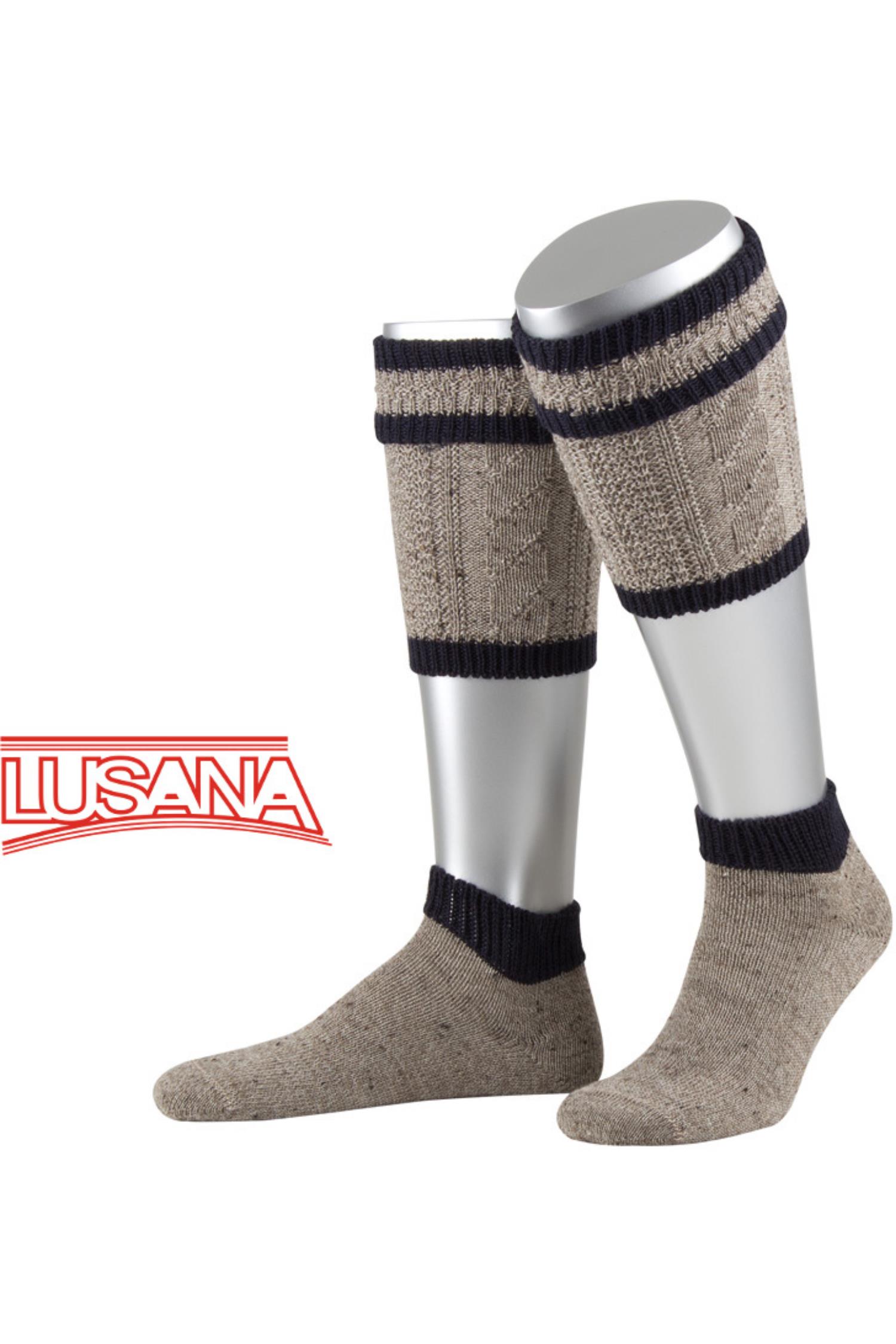 Lusana Loferl Braun mit Blauen Applikationen 