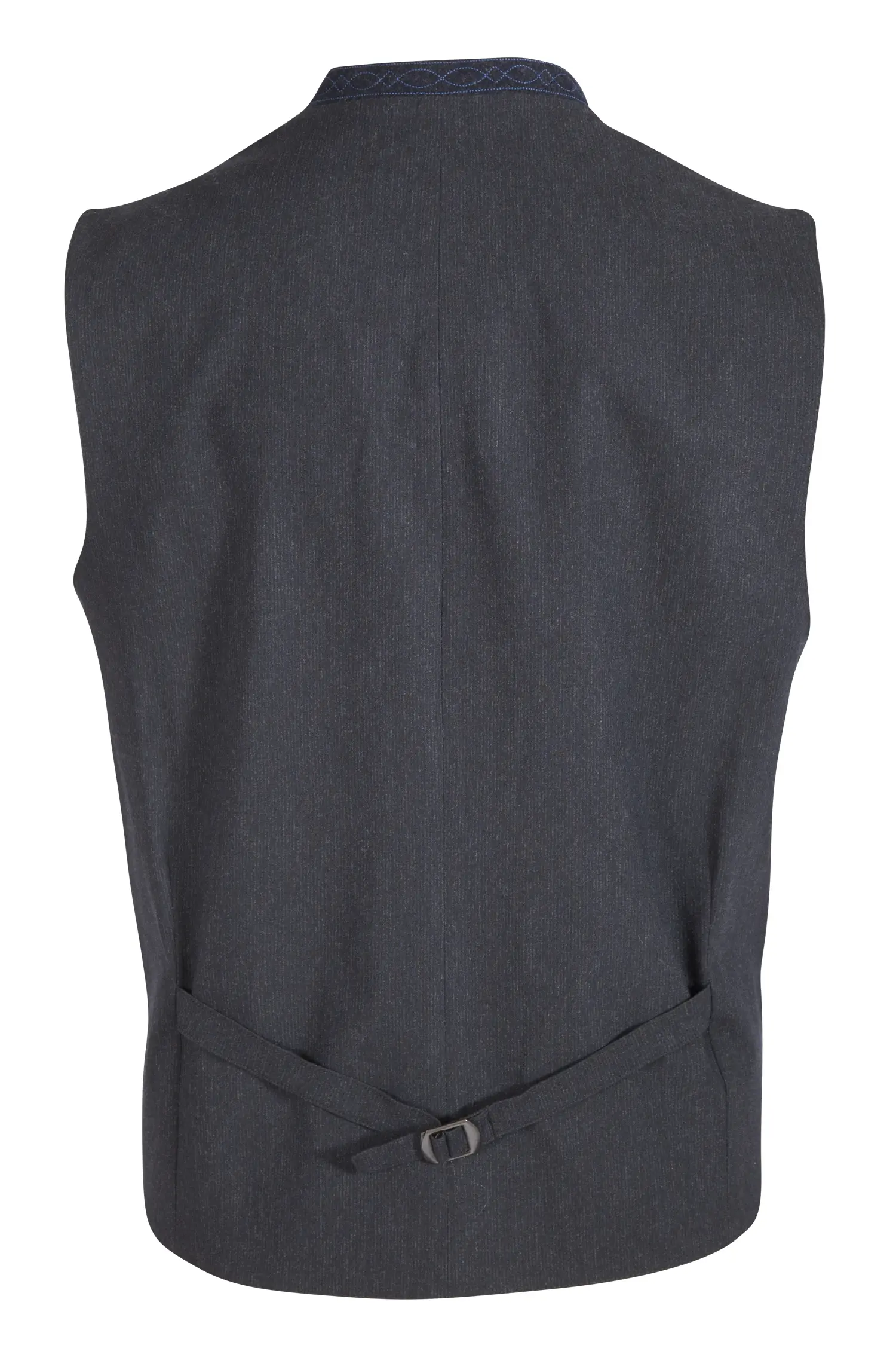 1345-0190-BL8-23-05-d7036 Trachtenweste Mirko in dunkelblau - Rückansicht