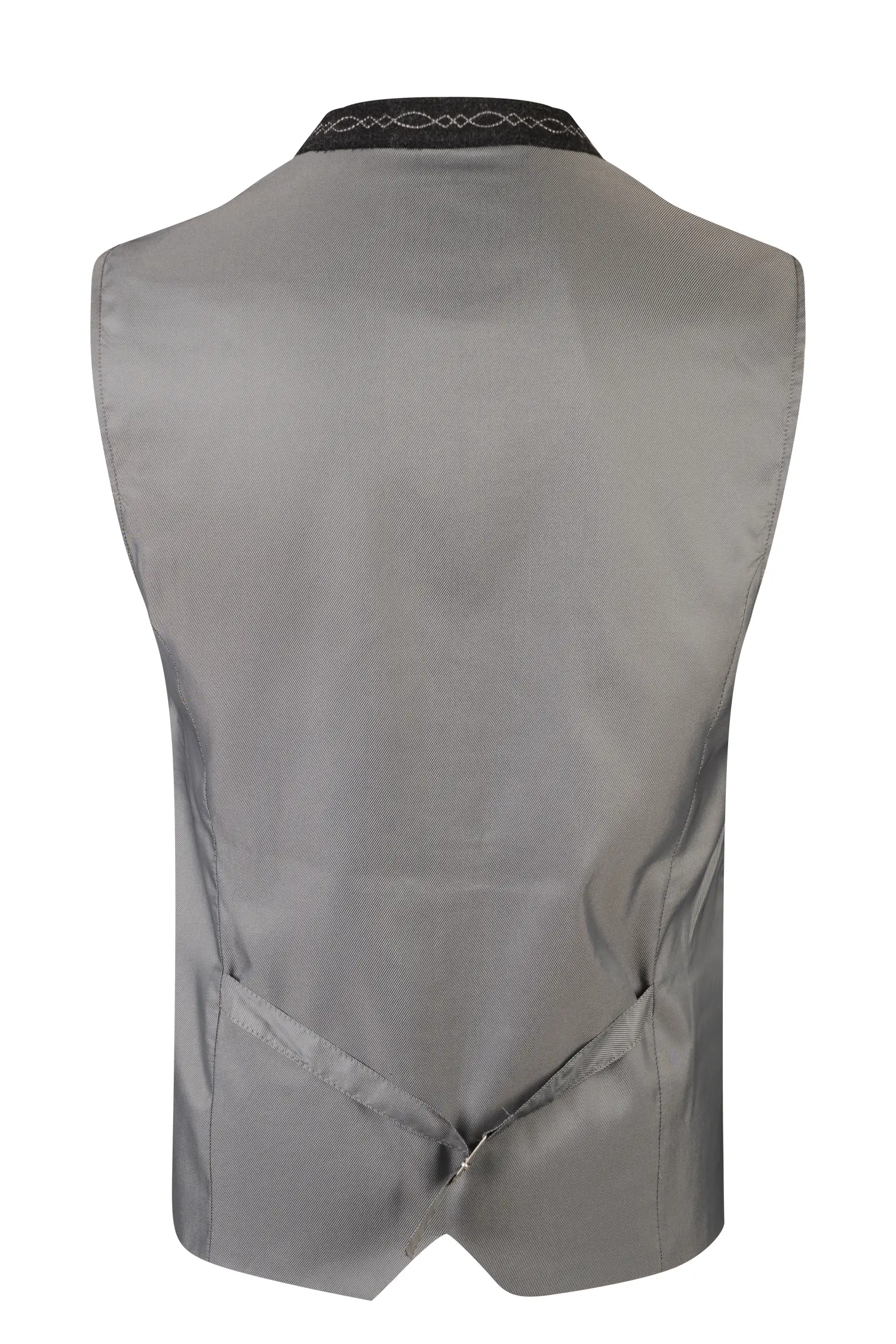 Trachtenweste Jules in grau - Rückansicht