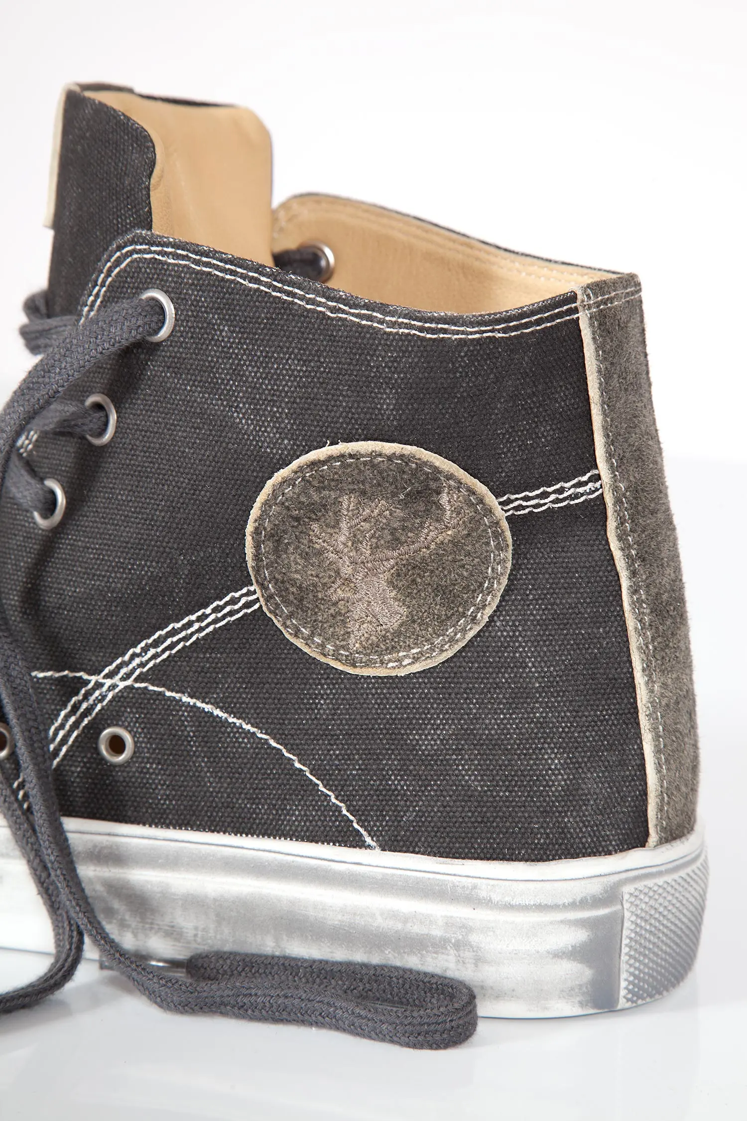 Trachen Sneaker Luis aus Textil in schwarz Detail