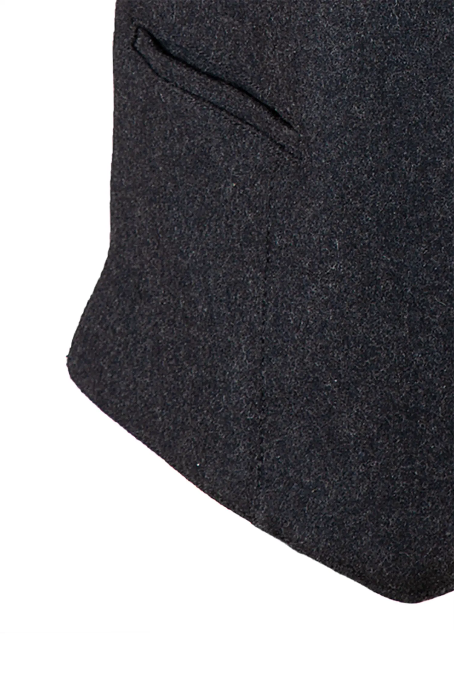 Trachtenweste Hausler aus Loden in anthrazit - Detail Taschen