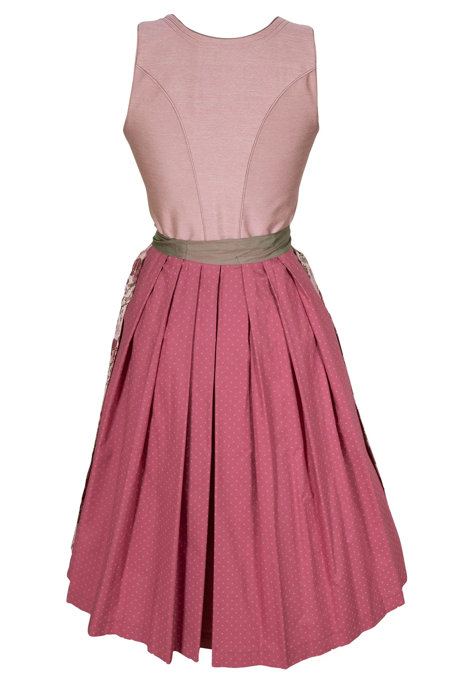 Wenger Dirndl Cindy in rosenholz mit Rosen hinten