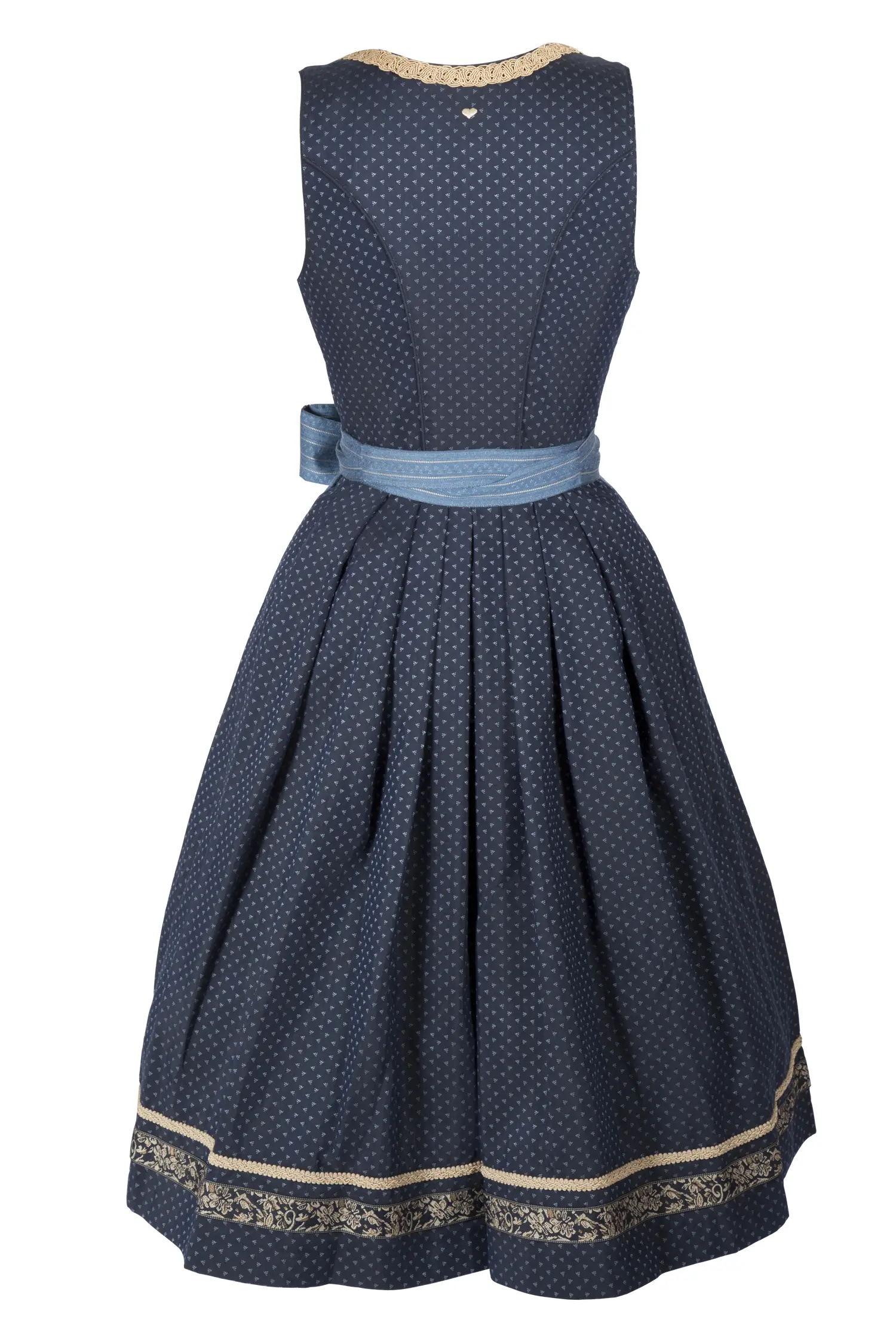Dirndl Mia in dunkelblau von Fräulein Trentini - Rückansicht