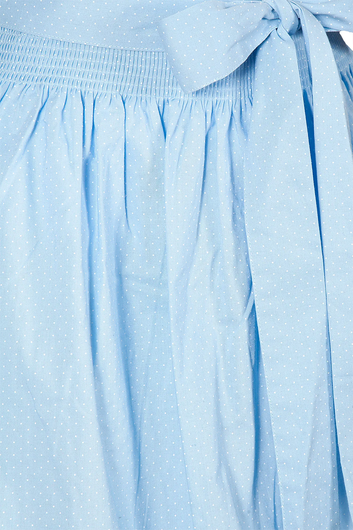 Süße Dirndlschürze in hellblau 70 cm - Detail
