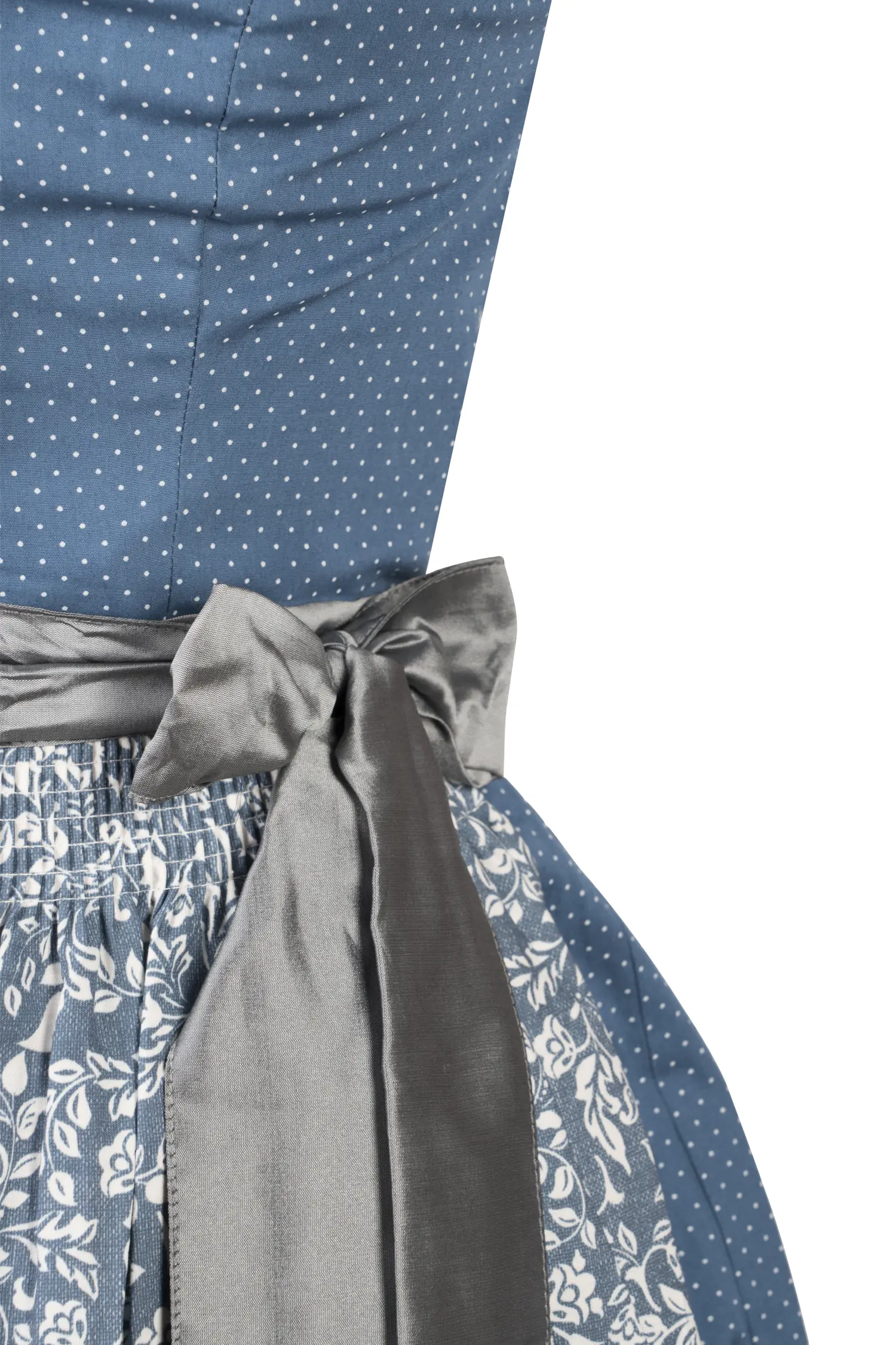 Dirndl Rhianna in Blau Detail Mieder