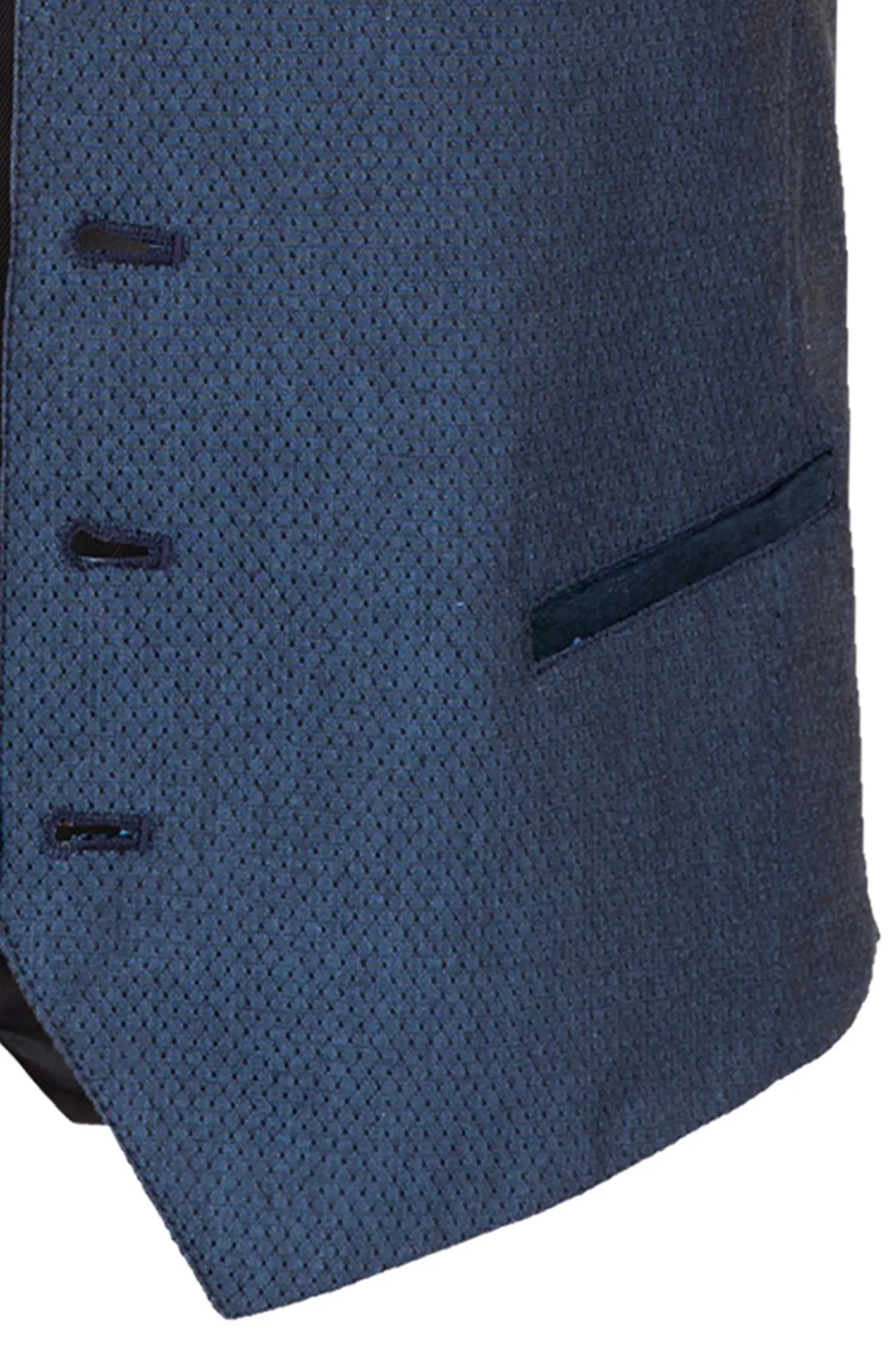 Trachtenweste aus Webstoff in marine und schwarz Detail