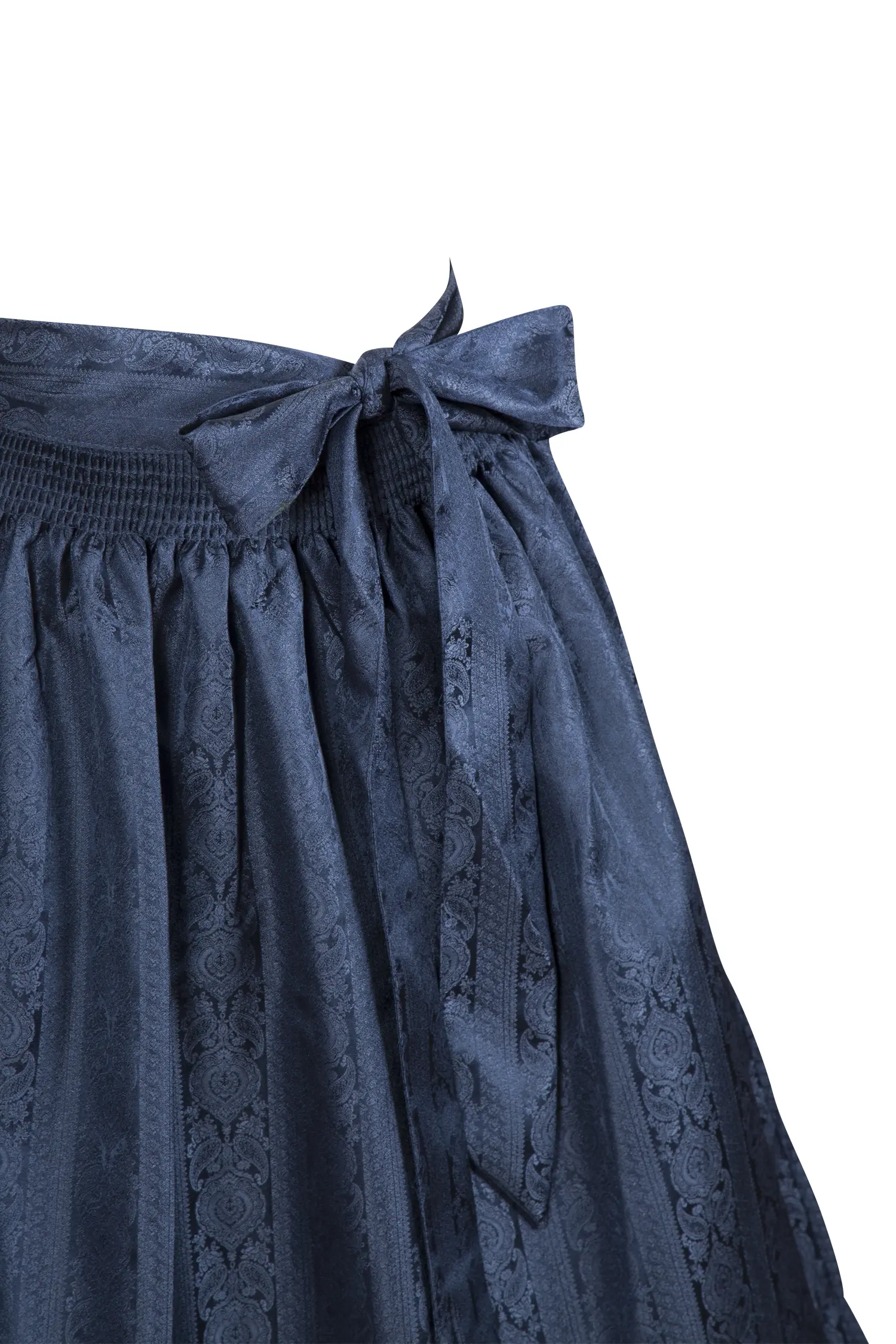 Dirndlschürze Corinna in dunkelblau 70 cm - Detail