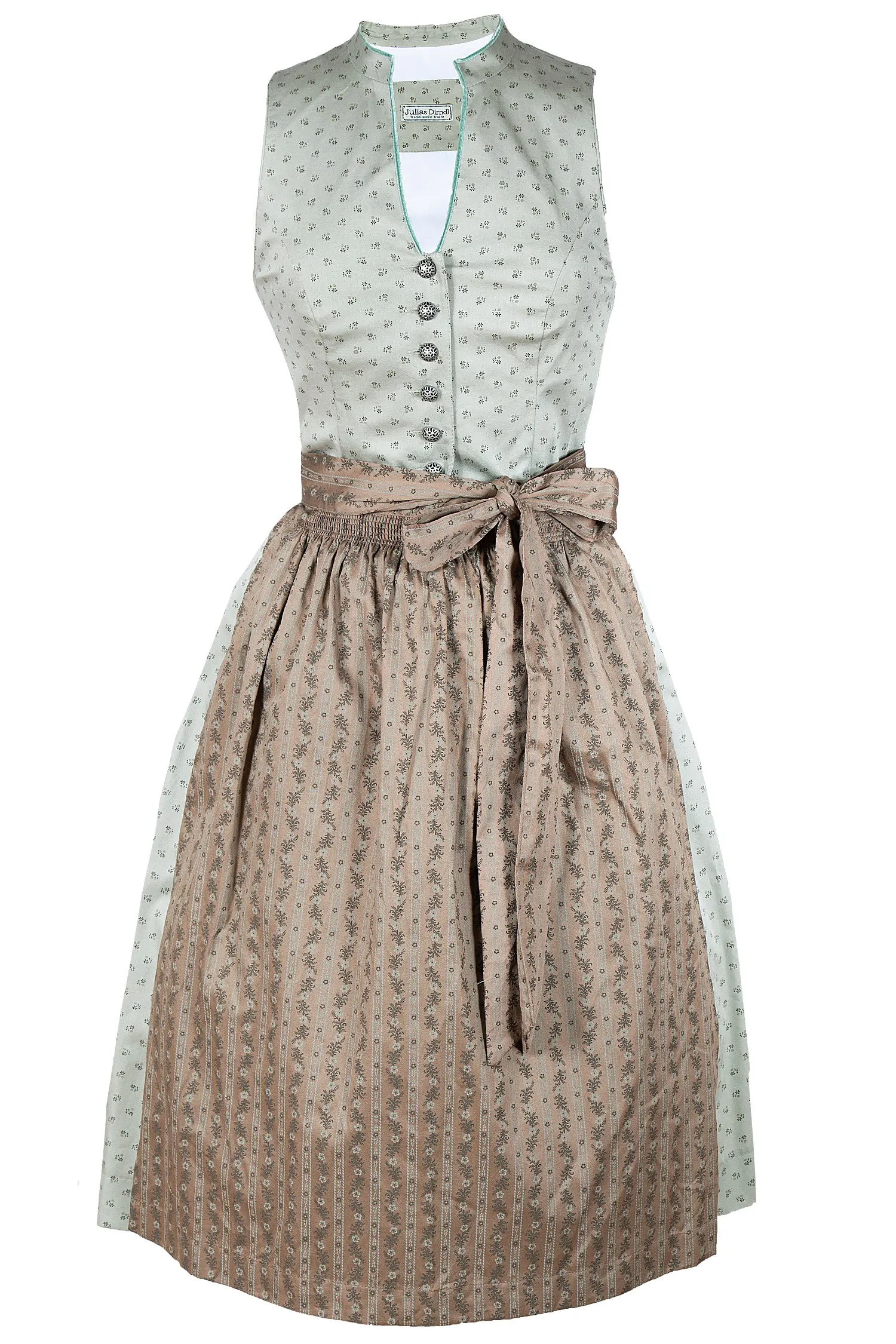 3091-1509-gn4-22-09d-2740 Dirndl hochgeschlossen in zartem hellgrün