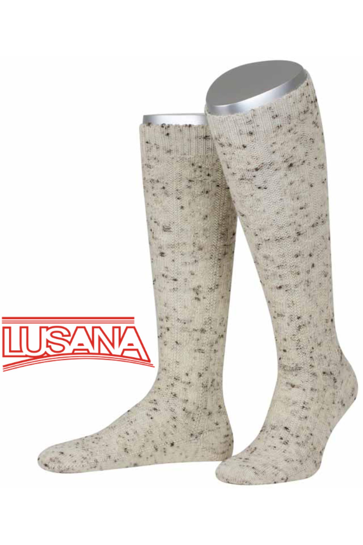 Trachtenkniestrümpfe von Lusana in Natur Lusana Trachtenkniestrumpf in Natur