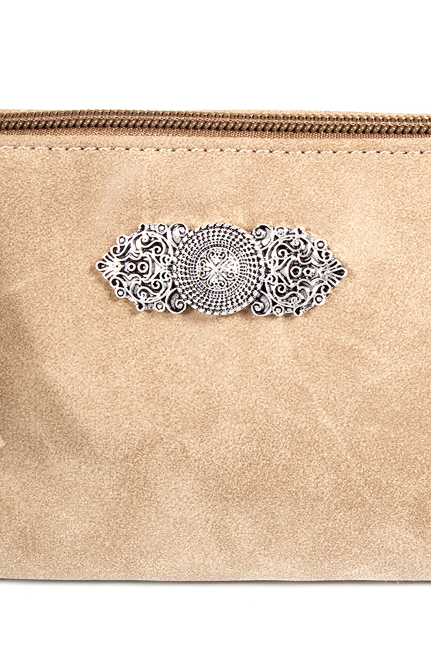 Kleine Trachtentasche in beige zum umhängen Detail