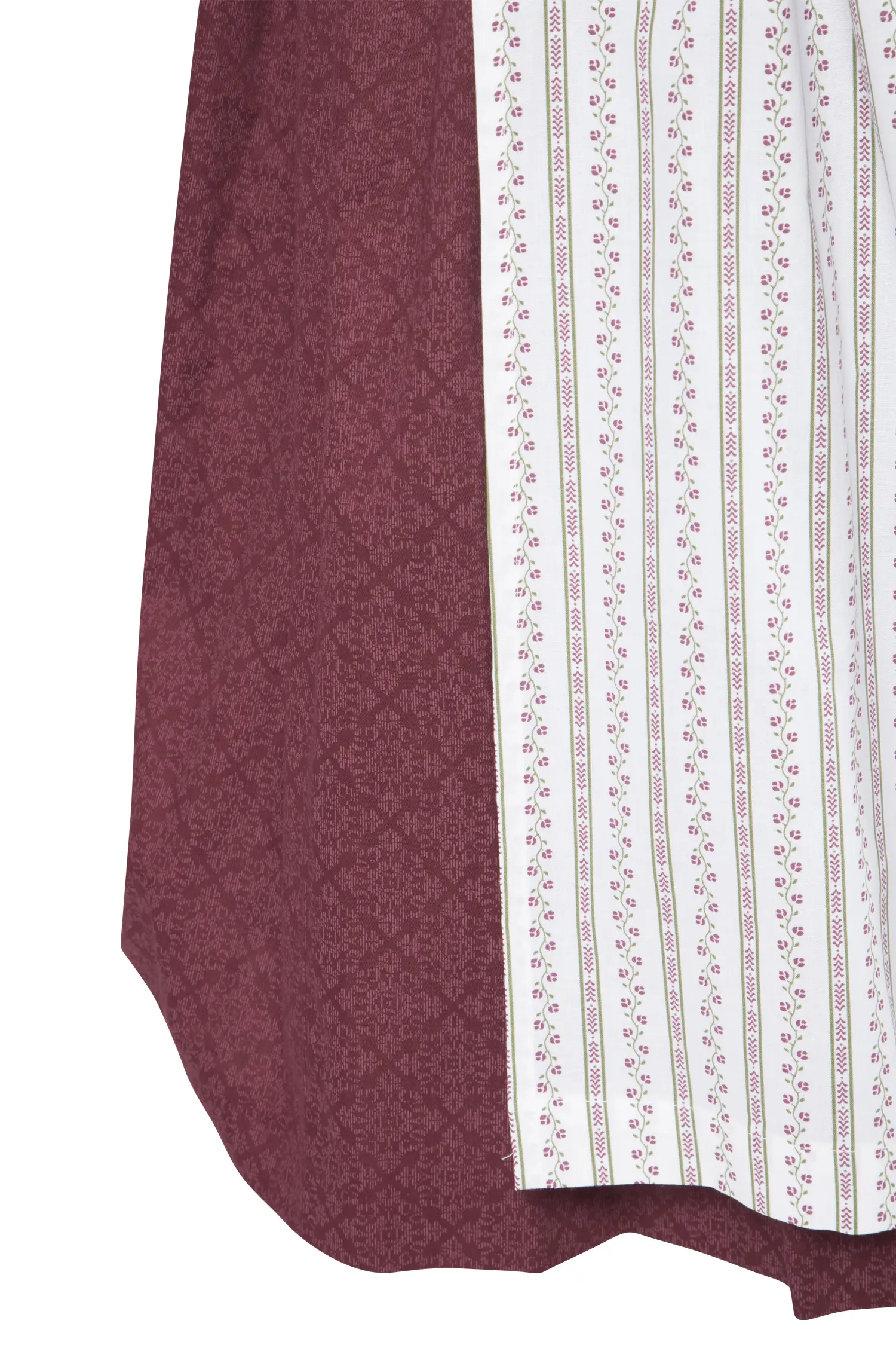 Dirndl Lissy in bordeaux mit heller Schürze - Detail Rock