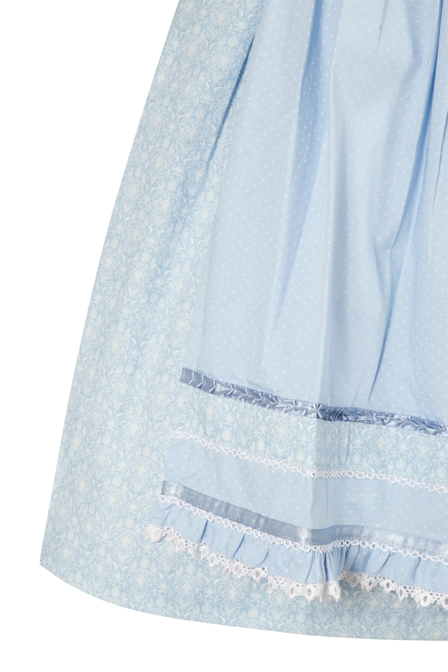 3051-1518-BL2-23-04g6134 Aufwendiges Dirndl in hellblau von Happy Dirndl - Detail Rock