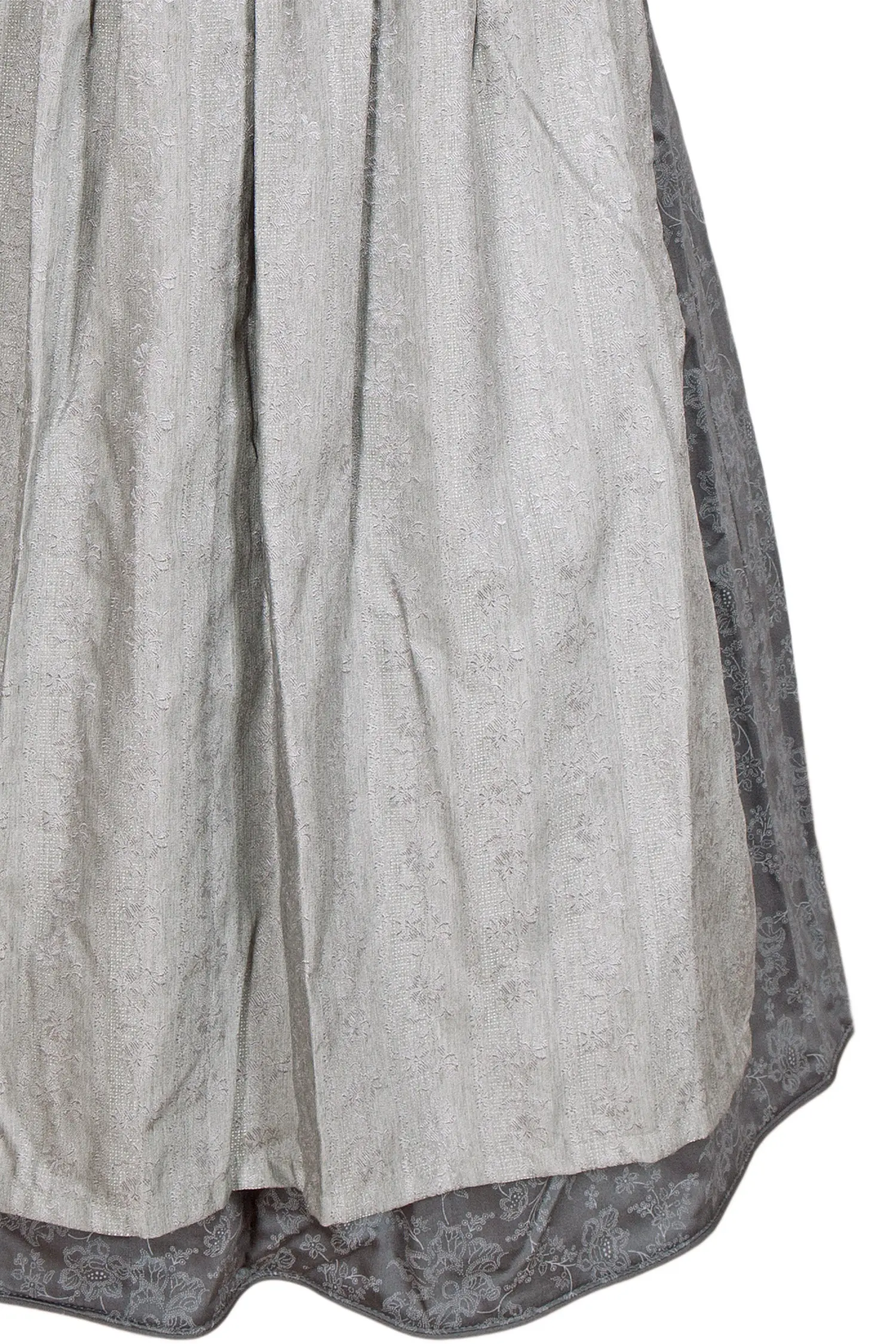 Midi Dirndl in grau anthrazit mit Schnürung Detail